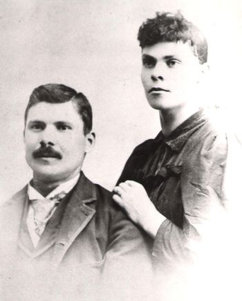 Alex and Sophie's official wedding photograph, taken in 1890 only 25 years after the end of the Civil War.